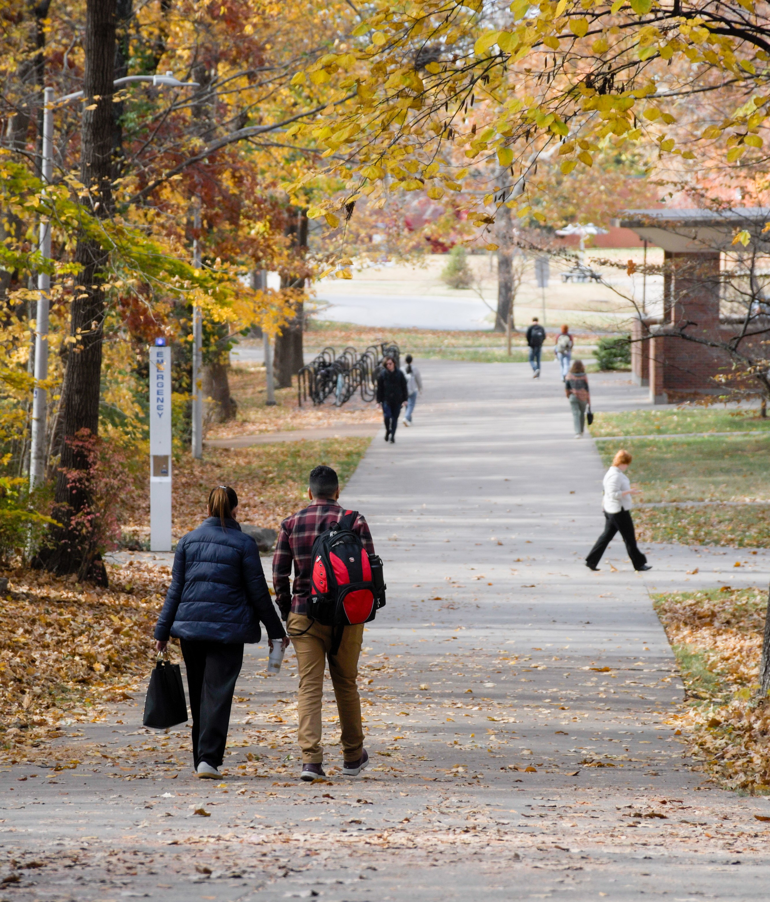 Students Walking in fall